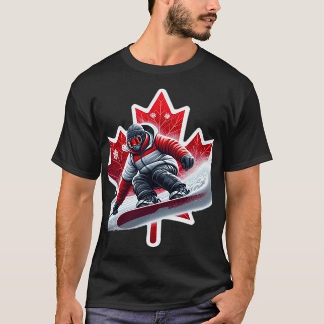 Camiseta Aventura de Snowboard canadense (Frente)