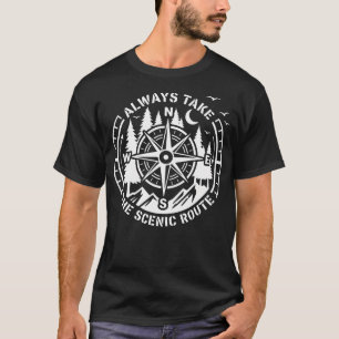 Camiseta Aventura de Viagem de Camping Floresta Selvagem de
