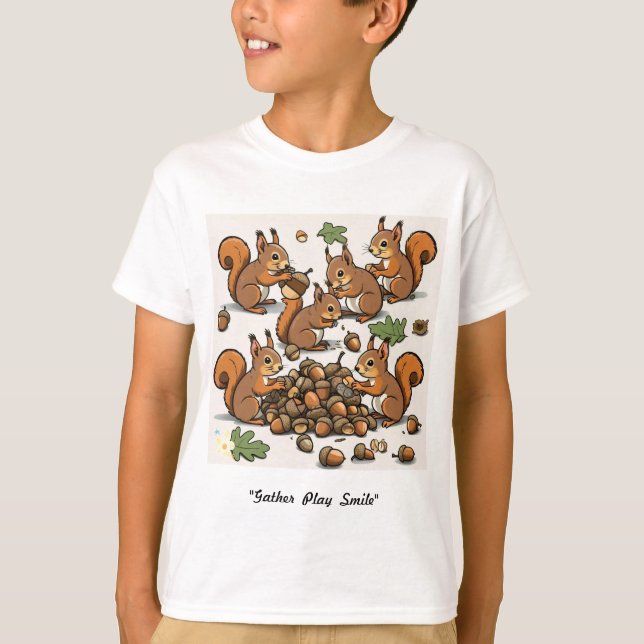 Camiseta "Aventura Deliciosa de Esquilo Nutty" (Frente)
