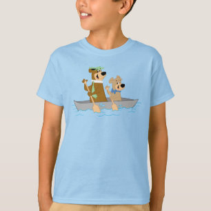 Camiseta Aventura Divertida de Canoa do Yogi Bear e Boo Boo