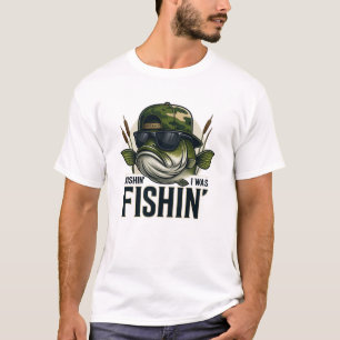 Camiseta Aventura Divertida de Pesca de Robalo ao Ar Livre