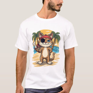 Camiseta Aventura do Gato Pirata