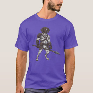 Camiseta Aventura do gladiador Pointer de pelo curto alemão