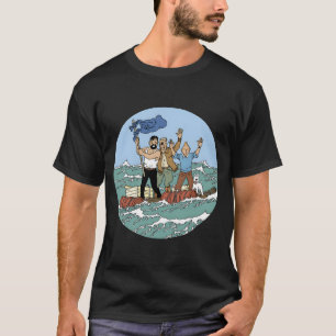 Camiseta Aventura Do Mar De Tin-Tin Com O Capitão Haddock