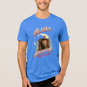 Camiseta Aventura do Pé-Grande do Alasca Arte Retro da Natu