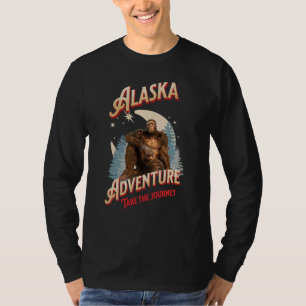 Camiseta Aventura do Pé Grande do Alasca Arte Retro da Natu