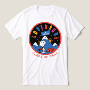 Camiseta Aventura do Snoopy Aguarda Design da Montanha de G