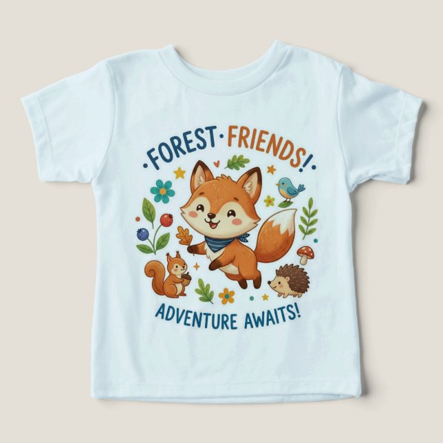 Camiseta Aventura dos Amigos da Floresta Espera (Design frontal)