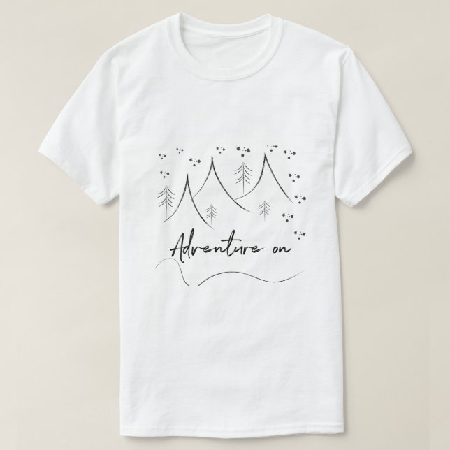 Camiseta Aventura Em Montanhas (Frente do Design)