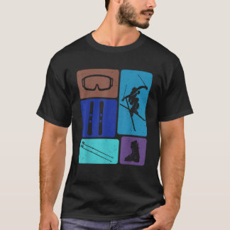 Camiseta Aventura engraçada de esqui na neve Esportes de in