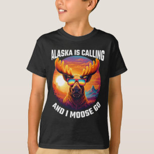 Camiseta Aventura engraçada do alce turístico do Alasca