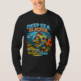 Camiseta Aventura Engraçada no Oceano, Humor, Arte de Pregu