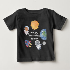 Camiseta Aventura Espacial: Astronautas, Planetas e Animais