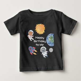 Camiseta Aventura Espacial: Astronautas, Planetas e Animais