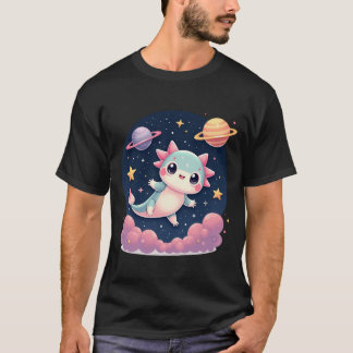 Camiseta Aventura Espacial do Axolote Cósmico - Galáxia Kaw