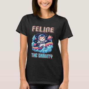 Camiseta Aventura Espacial do Gato Astronauta Felino da Gra