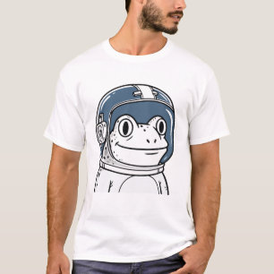 Camiseta Aventura Espacial do Sapo Astronauta Fofo