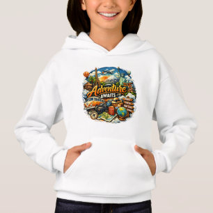 Camiseta Aventura Espera Colagem Viagem Vintage Férias