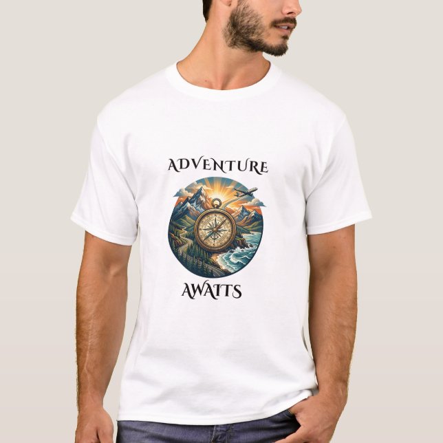 Camiseta Aventura Espera Design de Aventura (Frente)