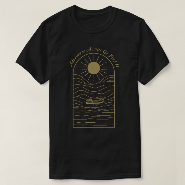 Camiseta Aventura Espera Vá Encontrá-la (Frente do Design)