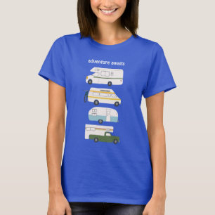 Camiseta Aventura espera! Vintage campervan vanlife RV