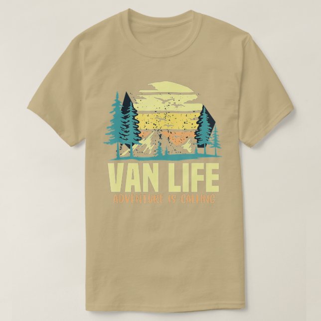 Camiseta Aventura está chamando de Viver o Presente Van Lif (Frente do Design)
