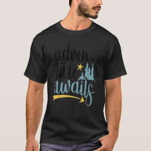 Camiseta Aventura Fofa Espera Camping ao Ar Livre Aventura