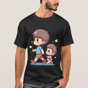 Camiseta Aventura Irmão e Ligação de Bebês Cute Sibling