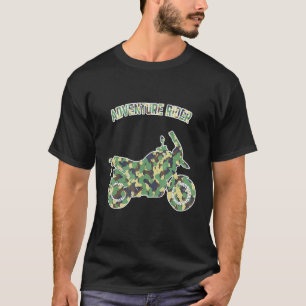 Camiseta Aventura Motorcycle Biker Off Road Rider Camoufla