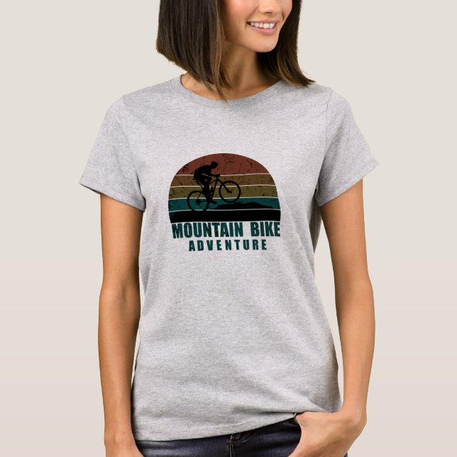 Camiseta Aventura MTB Vintage - Ciclismo de Montanha (Frente)