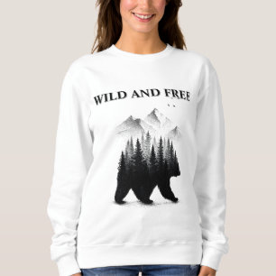Camiseta Aventura na Floresta Selvagem de Urso Livre e Selv