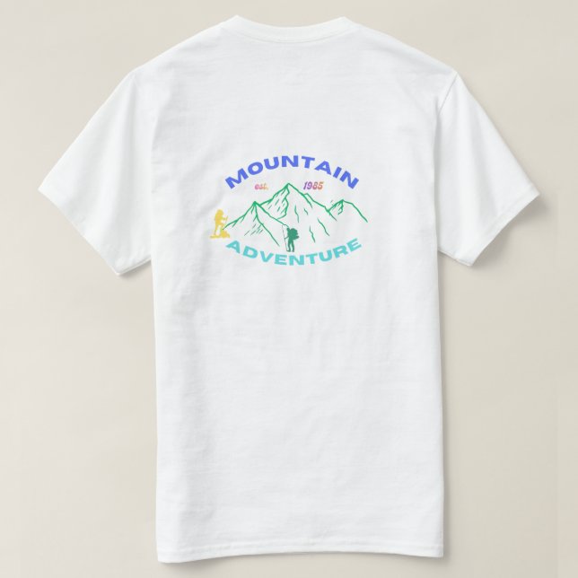 Camiseta Aventura na Montanha (Verso do Design)