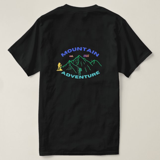 Camiseta Aventura na Montanha (Verso do Design)