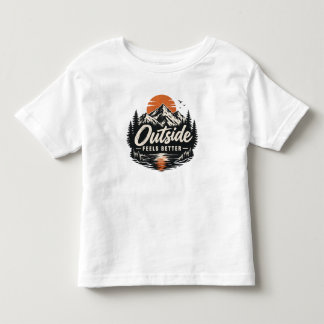 Camiseta Aventura na Natureza da Montanha Outside Feels Bet