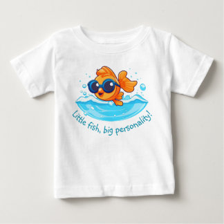 Camiseta Aventura no Mar | Peixes dourados-cegos com óculos
