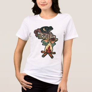 Camiseta Aventura Noturna à Luz da Fogueira