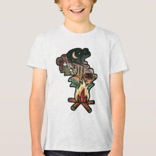 Camiseta Aventura Noturna em Torno da Fogueira