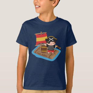 Camiseta Aventura Personalizada de Pirata Menino Fofo em Ja