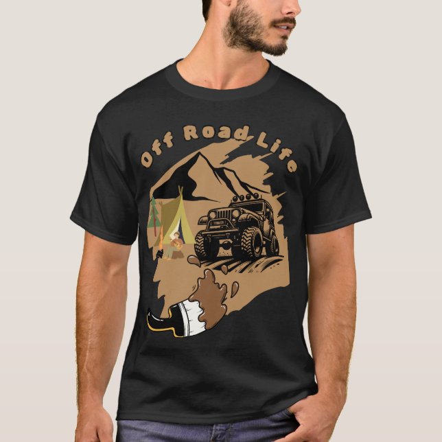 Camiseta Aventura Personalizável de Rubicon Fora da Estrada (Frente)