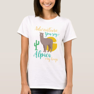 Camiseta Aventura que você diz? Alpaca meu viagem engraça
