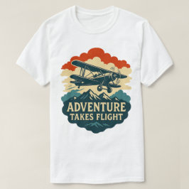 Camiseta Aventura recebe arte de avião retrorreflector de v