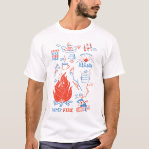 Camiseta Aventura Retro ao Redor da Fogueira – Atividade Di