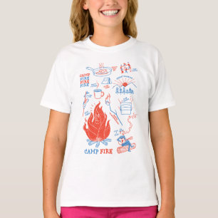 Camiseta Aventura Retro Campfire - Atividades Engraçadas de