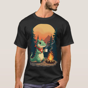 Camiseta Aventura Retro de Camping Axolotl na Natureza Selv