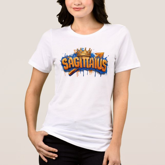 Camiseta Aventura Sagittarius Grafite Zodiac (Frente)