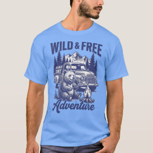 Camiseta Aventura Selvagem & Livre – Acampamento ao Ar Livr