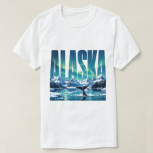 Camiseta Aventura Selvagem nas Montanhas das Luzes do Norte