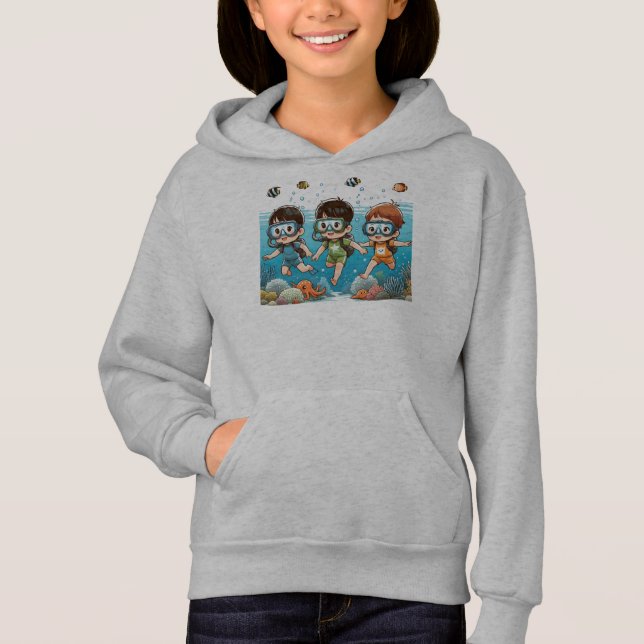 Camiseta Aventura Subaquática com Amigos (Frente)