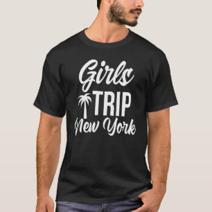 Camiseta Aventura Viagem de Meninas Viajantes de Nova Iorqu