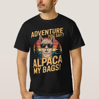 Camiseta Aventura Você Diz? Alpaca My Bolsas Vintage Engraç